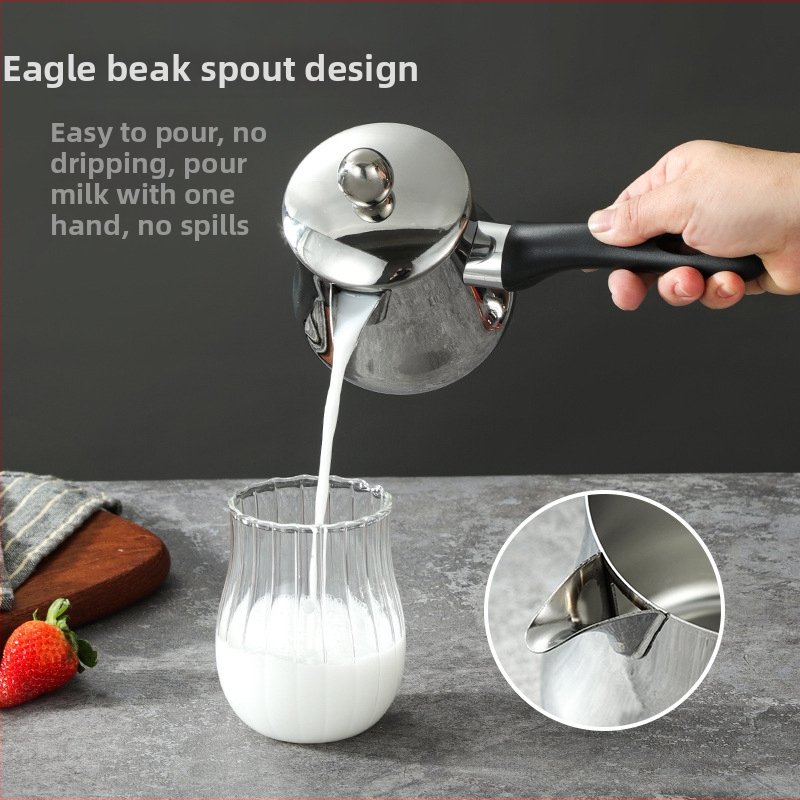 Set din oțel inoxidabil pentru cafea: cești de cafea, ceainic pentru infuzie, moka pot, vas pour-over, ibric turcesc și ustensile de cafea