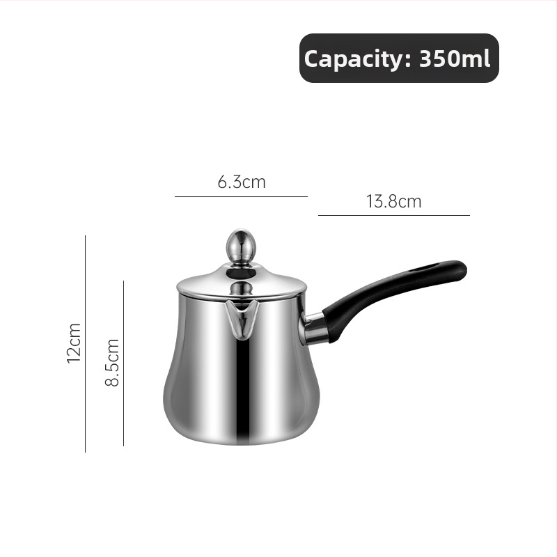 Set din oțel inoxidabil pentru cafea: cești de cafea, ceainic pentru infuzie, moka pot, vas pour-over, ibric turcesc și ustensile de cafea