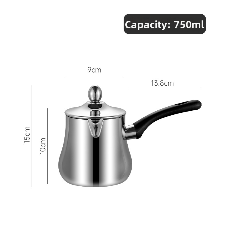 Set din oțel inoxidabil pentru cafea: cești de cafea, ceainic pentru infuzie, moka pot, vas pour-over, ibric turcesc și ustensile de cafea