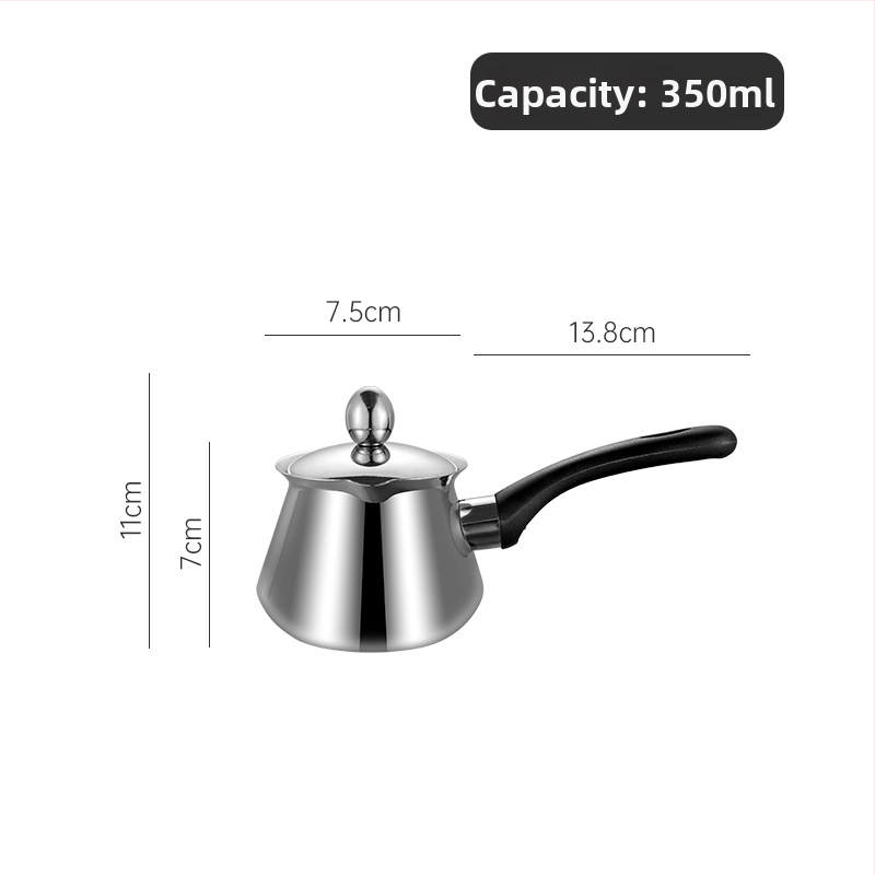 Set din oțel inoxidabil pentru cafea: cești de cafea, ceainic pentru infuzie, moka pot, vas pour-over, ibric turcesc și ustensile de cafea