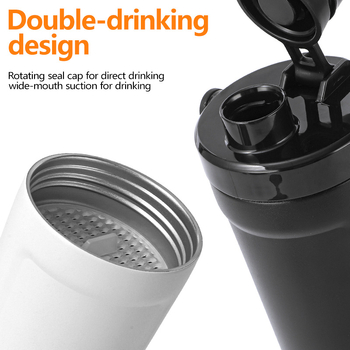 Cană pentru mașină cu mâner, capacitate mare, shaker din oțel inoxidabil, design minimalist