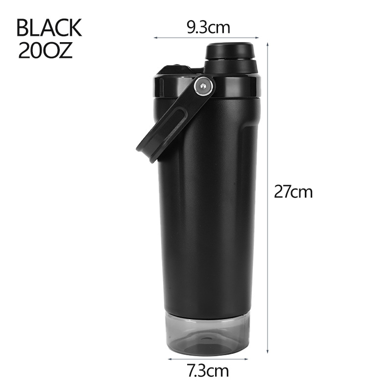 Cană pentru mașină cu mâner, capacitate mare, shaker din oțel inoxidabil, design minimalist