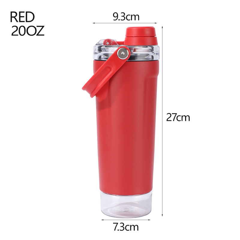 Cană pentru mașină cu mâner, capacitate mare, shaker din oțel inoxidabil, design minimalist