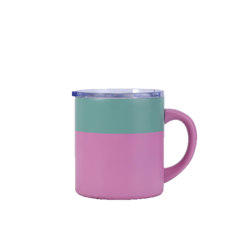 Cană termoizolantă din oțel inoxidabil 304, cu pereți dubli și mâner, 11 oz, pentru birou și mașină