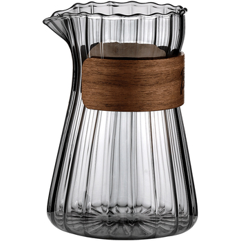 Bincoo Set cafea cu cană cu dungi pentru preparare manuală, filtru de cafea, ceainic Cloud și ceașcă japoneză pentru cold brew
