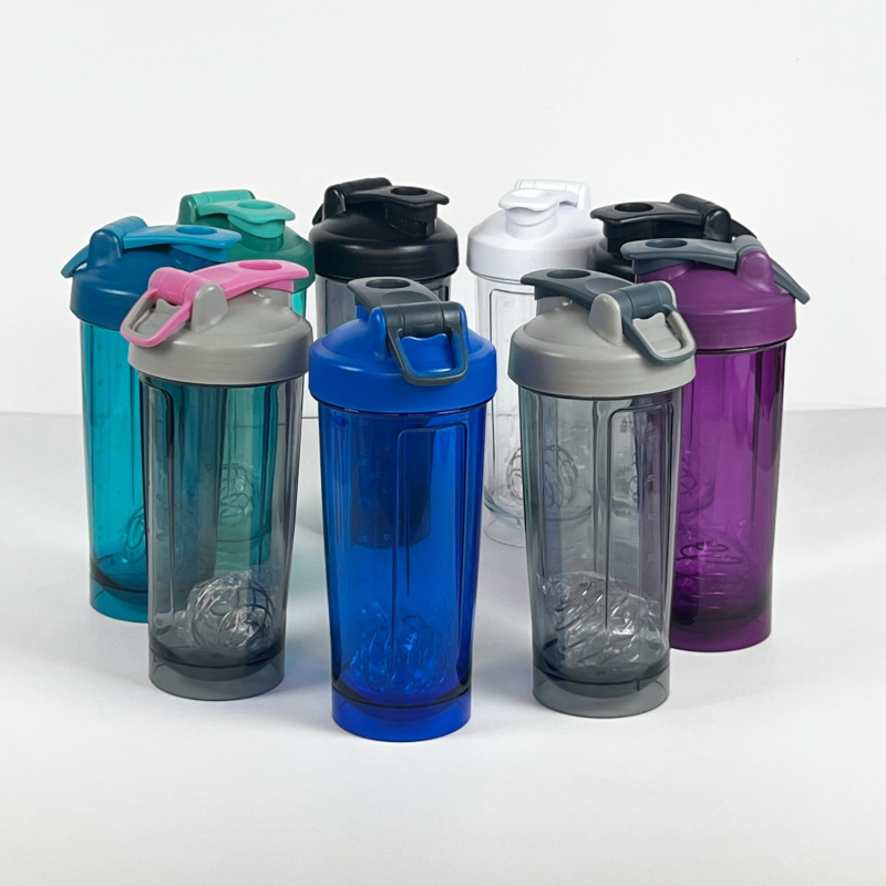 Cana pentru shake de proteine, 600 ml, PC Tritan, din plastic, pentru sport în aer liber, portabil