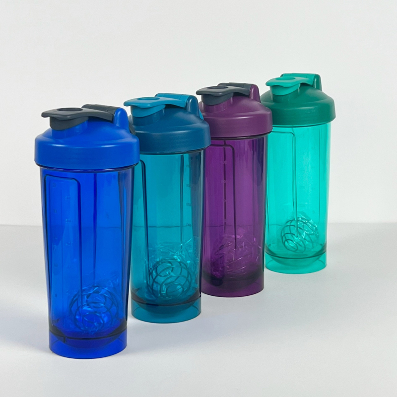 Cana pentru shake de proteine, 600 ml, PC Tritan, din plastic, pentru sport în aer liber, portabil