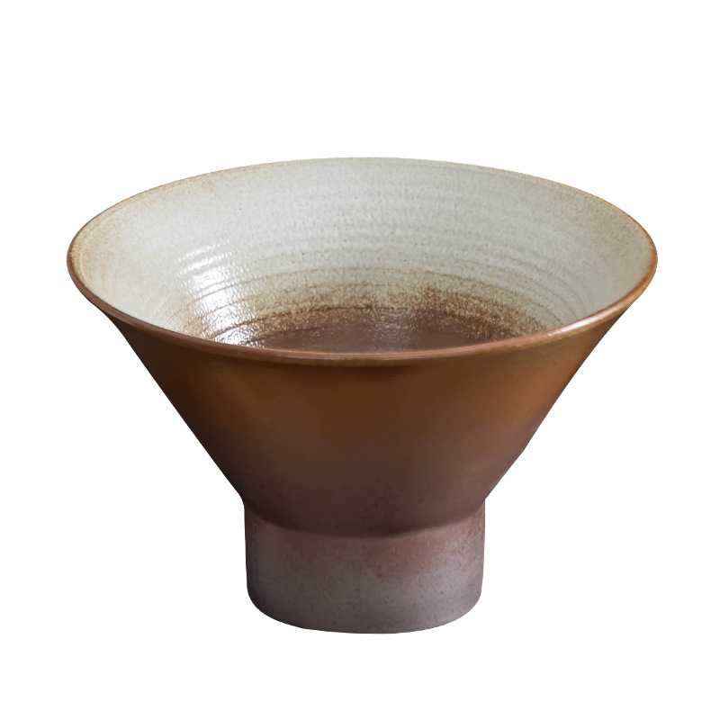 Vas hidroponic din ceramică neporeză pentru plante verzi, mușchi și ferigi — decor de birou interior