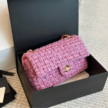 Mala vunena torbica s lancem i preklopom za telefon, ženski crossbody torbica, gradski stil, zima 2023
