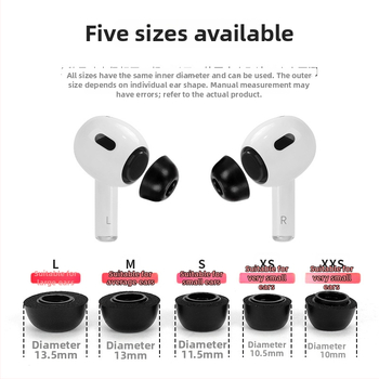 Kryty uší z pamäťovej peny pre AirPods Pro 3. generáciu, špongové ušné štuple, inertné špongové ušné štuple