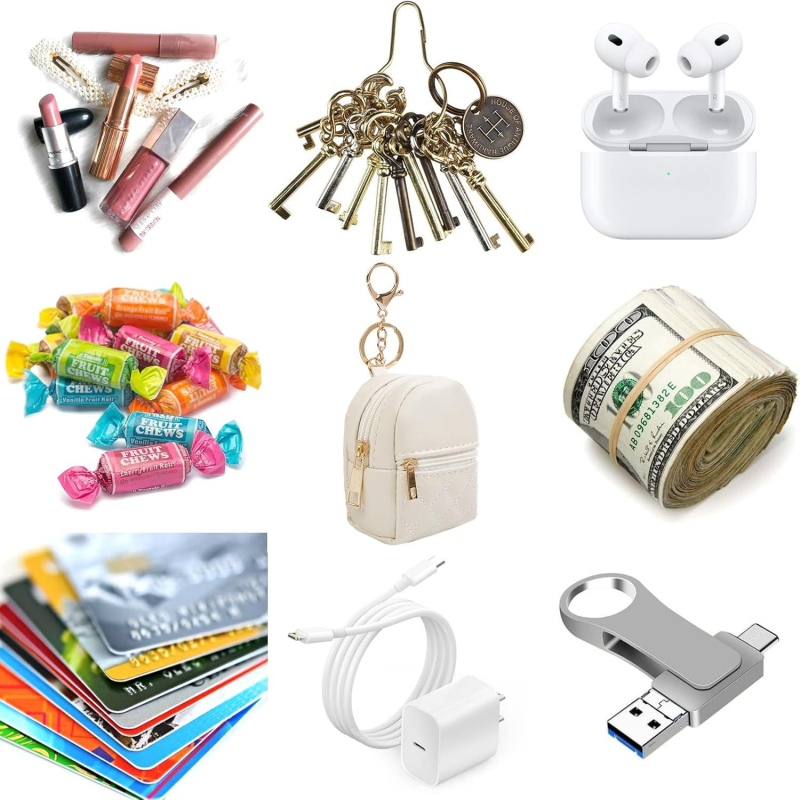 Mini PU kožni višestruki organizator: novčanik za kovance, mini ruksak, torbica za ključeve, futrola za kabel, organizator za ruž, torba za šminku
