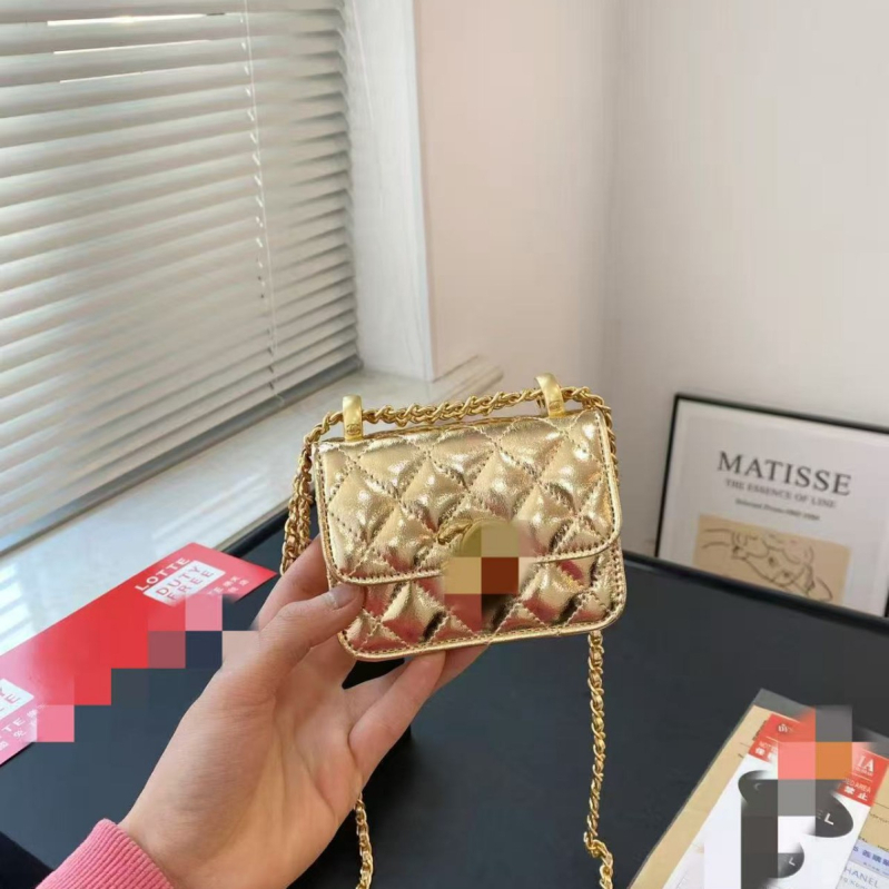 PVC mini kvadratna torbica s lancem za žene, novi model 2025, luksuzan izgled