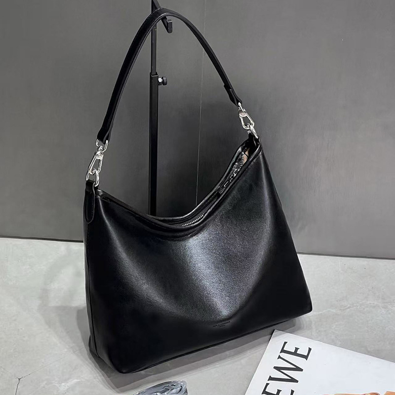 Ženska retro minimalistička crossbody torba – PU koža s maslanim voskom završnim slojem, gradski stil, velika kapaciteta, proljeće 2025