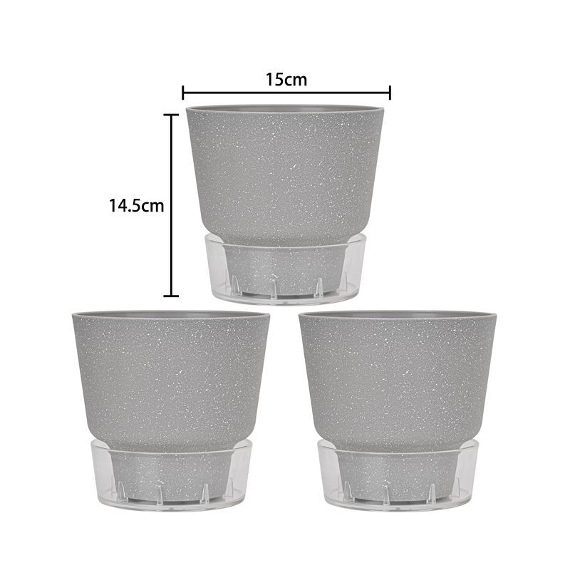Ghiveci de flori din plastic, cu auto-udare, durabil pentru pothos și trandafiri