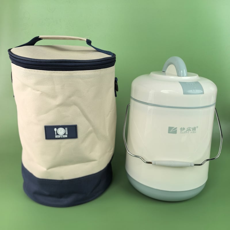 B338 Cutie termo cu interior din sticlă – set portabil pentru prânz, cu recipient din sticlă și bol pentru supă