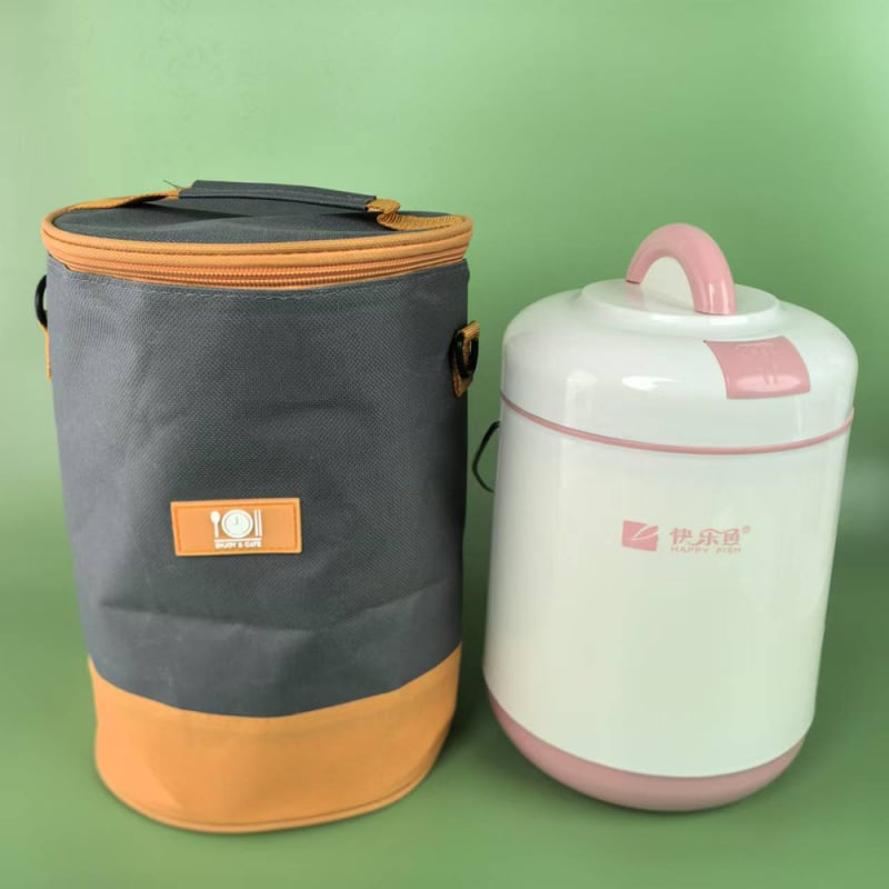 B338 Cutie termo cu interior din sticlă – set portabil pentru prânz, cu recipient din sticlă și bol pentru supă