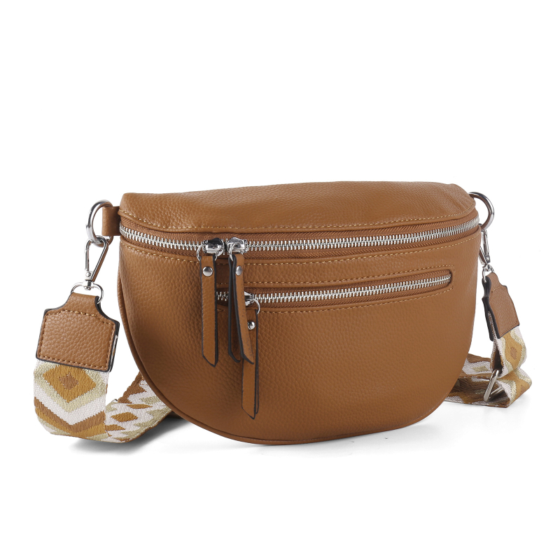 Ženska crossbody torba velikog kapaciteta, pretinci sa zatvaračem, etnički uzorak, vrhunska traka
