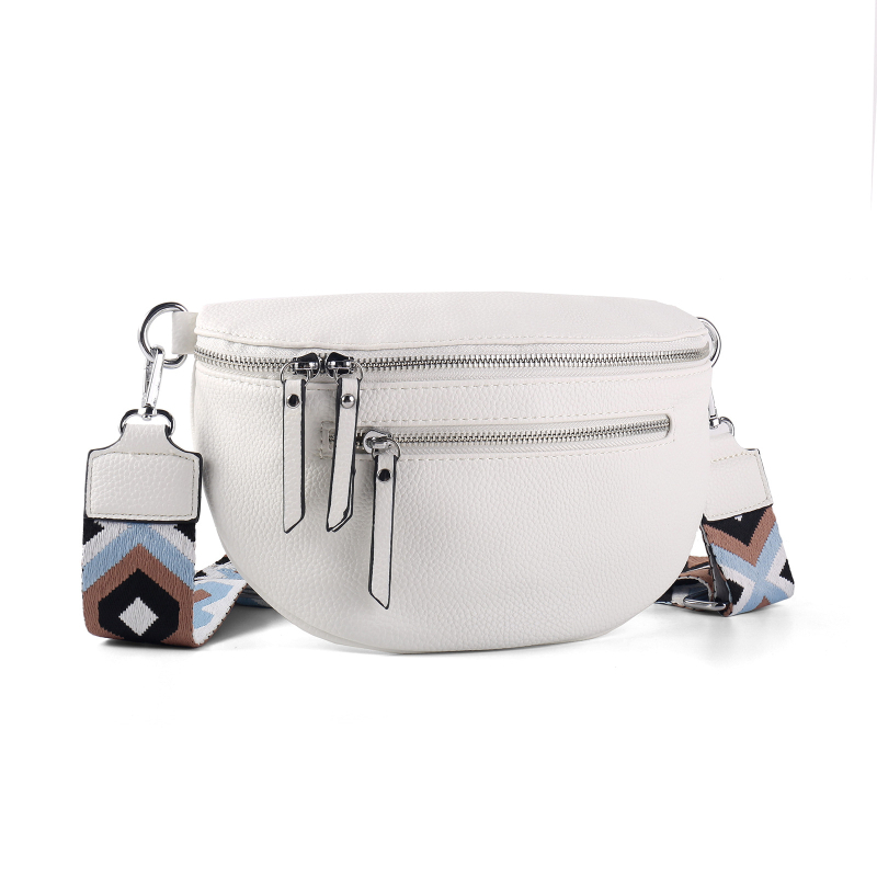 Ženska crossbody torba velikog kapaciteta, pretinci sa zatvaračem, etnički uzorak, vrhunska traka