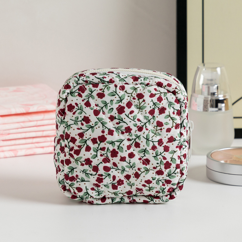 Slatka novčanik za kovanice, kozmetička torbica u korejskom stilu, ženska torbica za ključeve s karikaturalnim uzorkom, torbica za ruž i spremnik za menstrualne uloške.