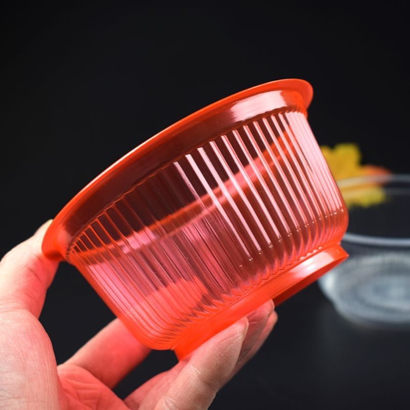 Vas de unică folosință din plastic roșu, transparent, de calitate alimentară, pentru masă, pentru nuntă și ocazii festive