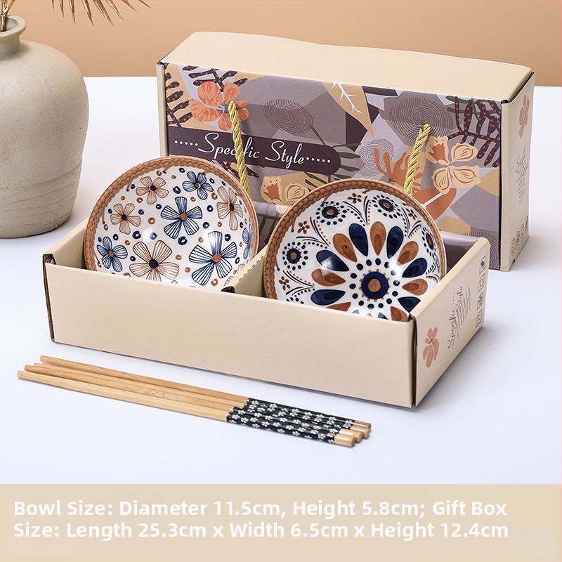 Set ceramic cu bol și bețișoare – Anul Dragonului