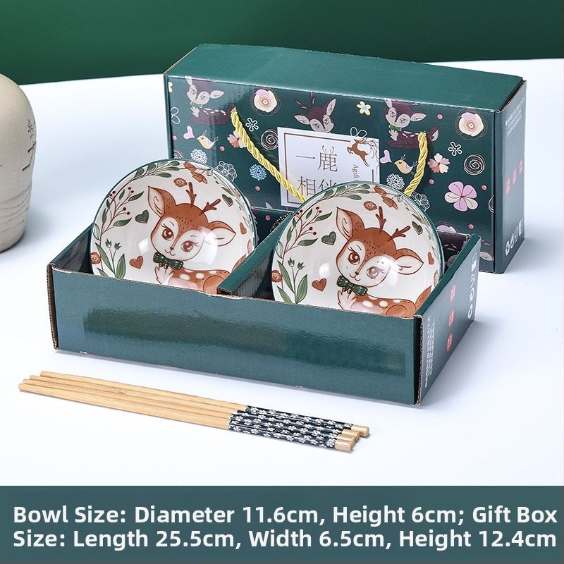 Set ceramic cu bol și bețișoare – Anul Dragonului