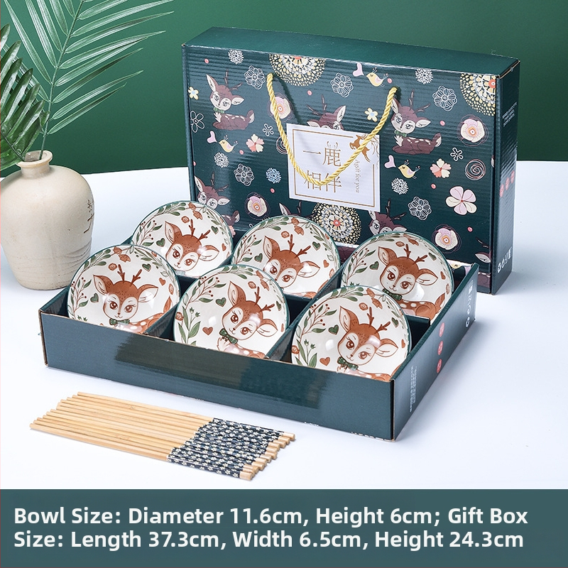 Set ceramic cu bol și bețișoare – Anul Dragonului