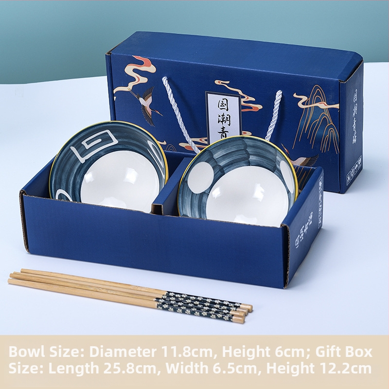 Set ceramic cu bol și bețișoare – Anul Dragonului