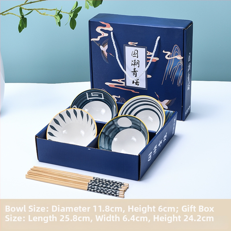 Set ceramic cu bol și bețișoare – Anul Dragonului