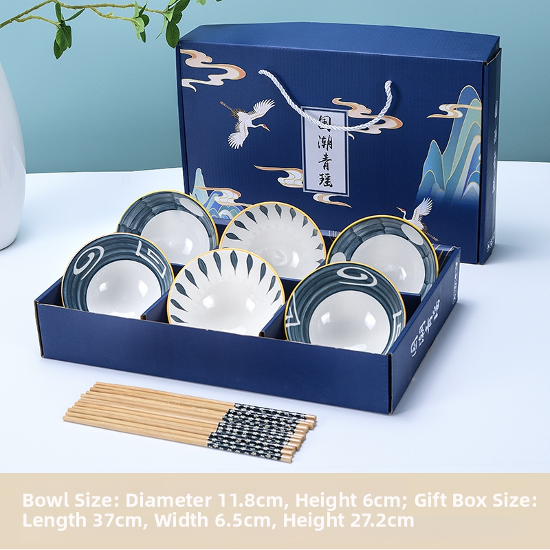 Set ceramic cu bol și bețișoare – Anul Dragonului