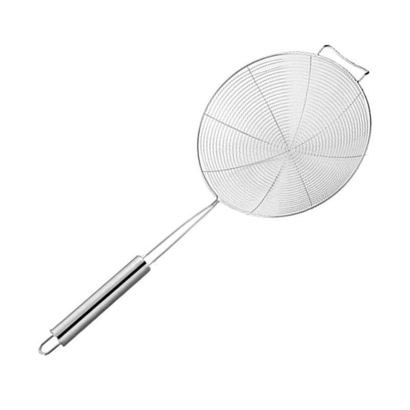 304 oțel inoxidabil – strecurător mare pentru bucătărie, sită din plasă, ideal pentru supă fierbinte, filtrare ulei, tăiței și găluște