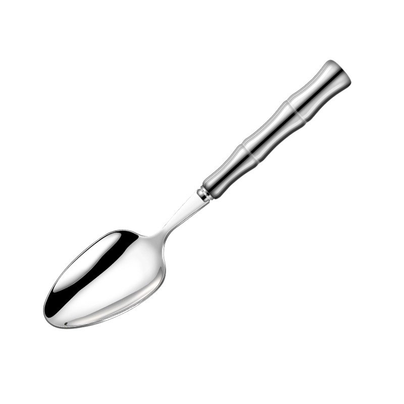 Set tacâmuri din oțel inoxidabil 304 cu mâner ceramic – cuțit, furculiță și lingură (5 piese: cuțit de masă, furculiță de masă, lingură rotundă, linguriță, lingură cu vârf)