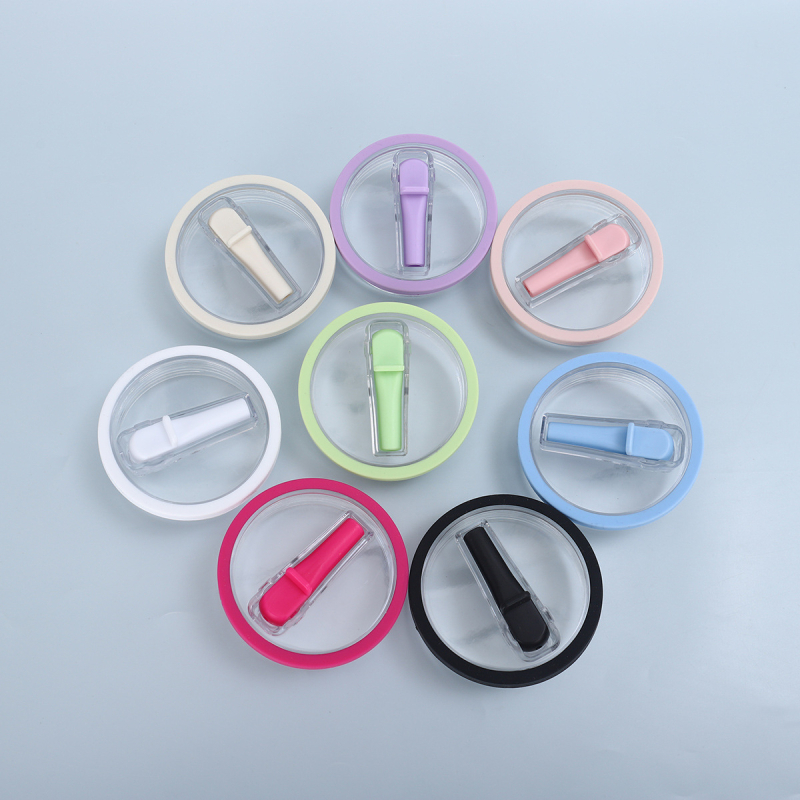 Paie pliabilă pentru pahar auto cu capac din silicon etanș – fără scurgeri, mare capacitate, capac din plastic transparent