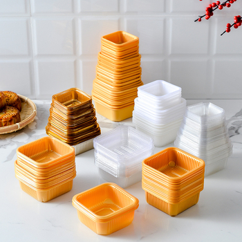 Ενισχυμένος PP δίσκος Mooncake 80g/125g - δίσκος συσκευασίας Mooncake, 100 τεμάχια