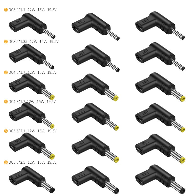 Type-C женски към DC заряден адаптер, 12V/15V/19.5V, за домашно енергийно съхранение и електроинструменти