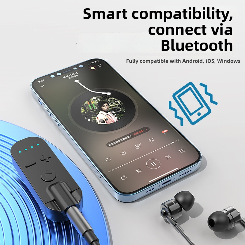 Klip Bluetooth slúchadlo-prijímač s kostnou kondukciou, vysoká kvalita zvuku, potlačenie hluku, HD hovory a počúvanie hudby