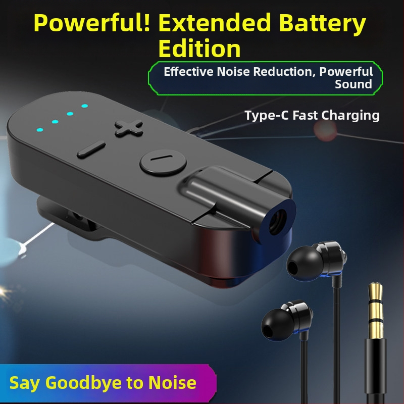 Klip Bluetooth slúchadlo-prijímač s kostnou kondukciou, vysoká kvalita zvuku, potlačenie hluku, HD hovory a počúvanie hudby