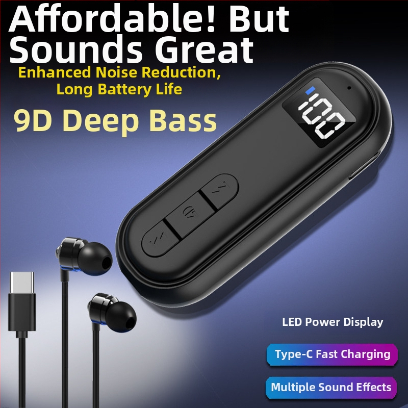Klip Bluetooth slúchadlo-prijímač s kostnou kondukciou, vysoká kvalita zvuku, potlačenie hluku, HD hovory a počúvanie hudby