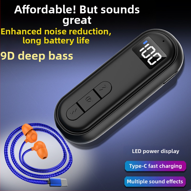 Klip Bluetooth slúchadlo-prijímač s kostnou kondukciou, vysoká kvalita zvuku, potlačenie hluku, HD hovory a počúvanie hudby