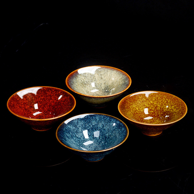 Set de ceai Jianzhan – set Kung Fu, ceramică de înaltă calitate, cești mici de ceai