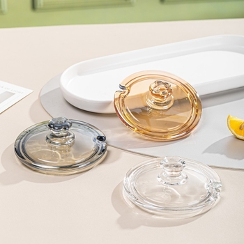 Capac transparent pentru ceașcă din sticlă, capac universal pentru cești de lapte și apă și pentru cești cu pudră de rădăcină de lotus, rezistent la praf și căldură