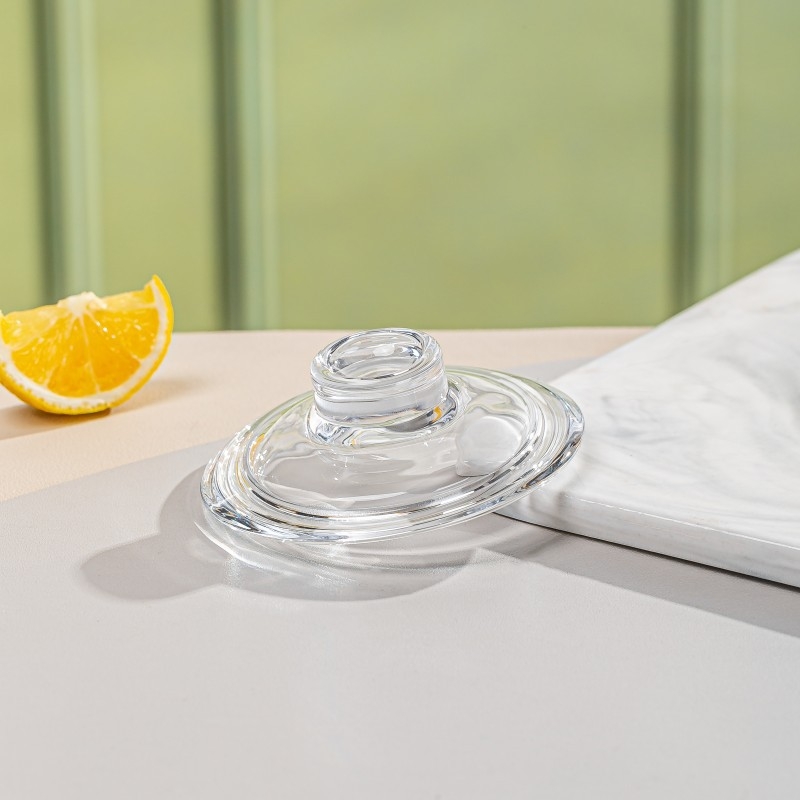 Capac transparent pentru ceașcă din sticlă, capac universal pentru cești de lapte și apă și pentru cești cu pudră de rădăcină de lotus, rezistent la praf și căldură