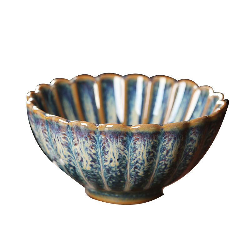 Ceșă Maestru Jianzhan din porțelan alb, vas ceramic pentru ceai Kung Fu, bol ceramic cu finisaj periat, stil retro elegant
