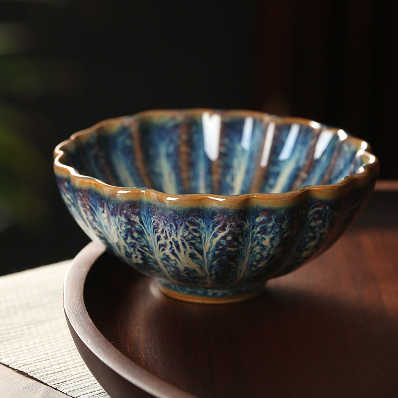 Ceșă Maestru Jianzhan din porțelan alb, vas ceramic pentru ceai Kung Fu, bol ceramic cu finisaj periat, stil retro elegant