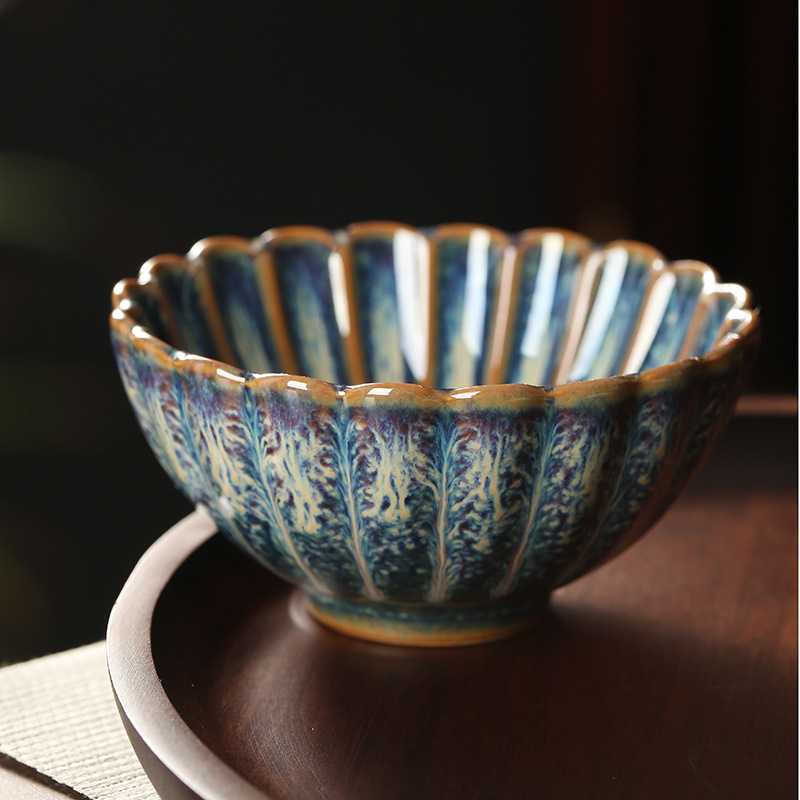 Ceșă Maestru Jianzhan din porțelan alb, vas ceramic pentru ceai Kung Fu, bol ceramic cu finisaj periat, stil retro elegant