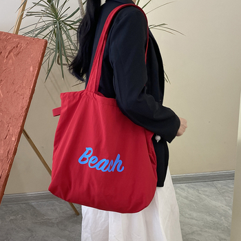Ljetna platnena torba za žene, casual i svestrana, preko ramena ili tote torba, korejski stil mode