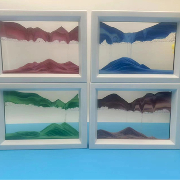 Pictură 3D cu nisip de 7 inci – ornament din sticlă pentru living și birou, artă de relaxare