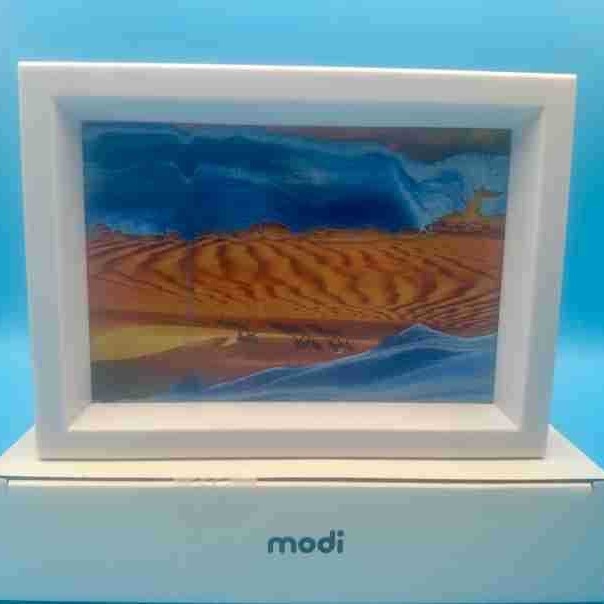 Pictură 3D cu nisip de 7 inci – ornament din sticlă pentru living și birou, artă de relaxare