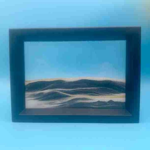 Pictură 3D cu nisip de 7 inci – ornament din sticlă pentru living și birou, artă de relaxare