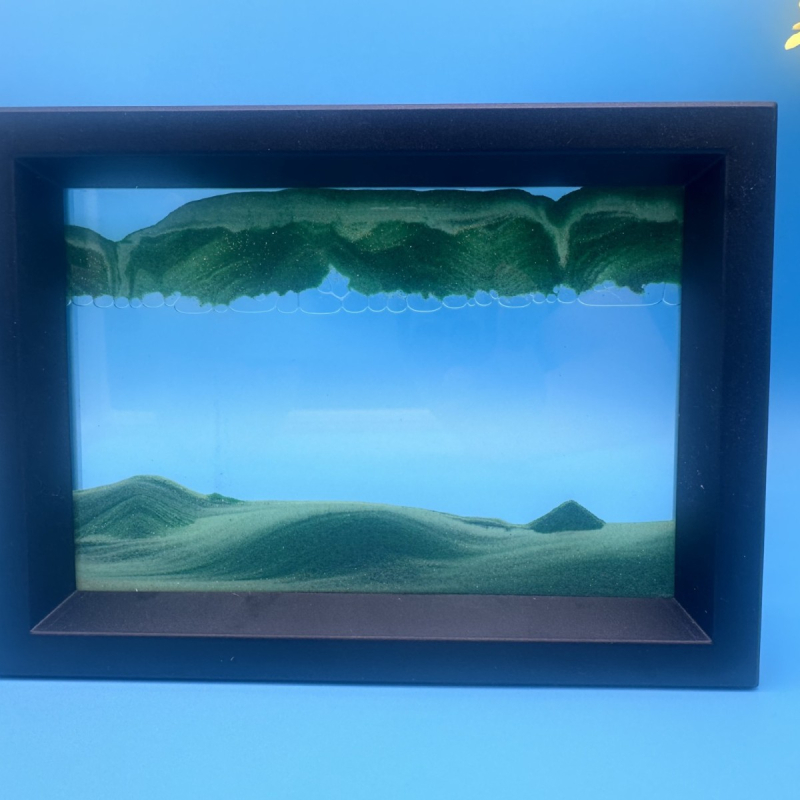 Pictură 3D cu nisip de 7 inci – ornament din sticlă pentru living și birou, artă de relaxare